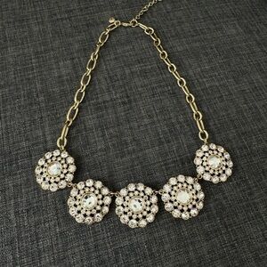 J Crew Gold/White Neclace